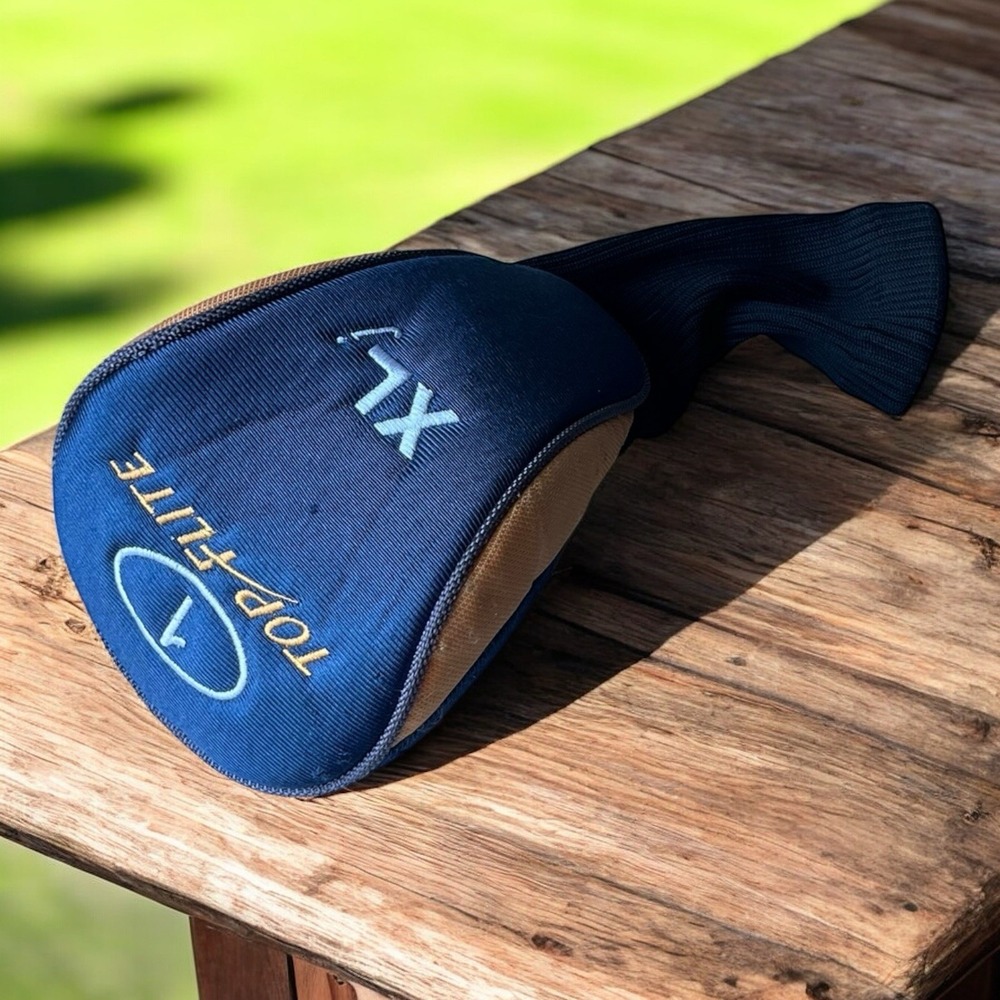 Top Flite Xls 1 Driver Wood Golf Club Head Cover Blue Yellow Headcover Sock